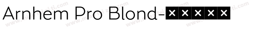 Arnhem Pro Blond字体转换